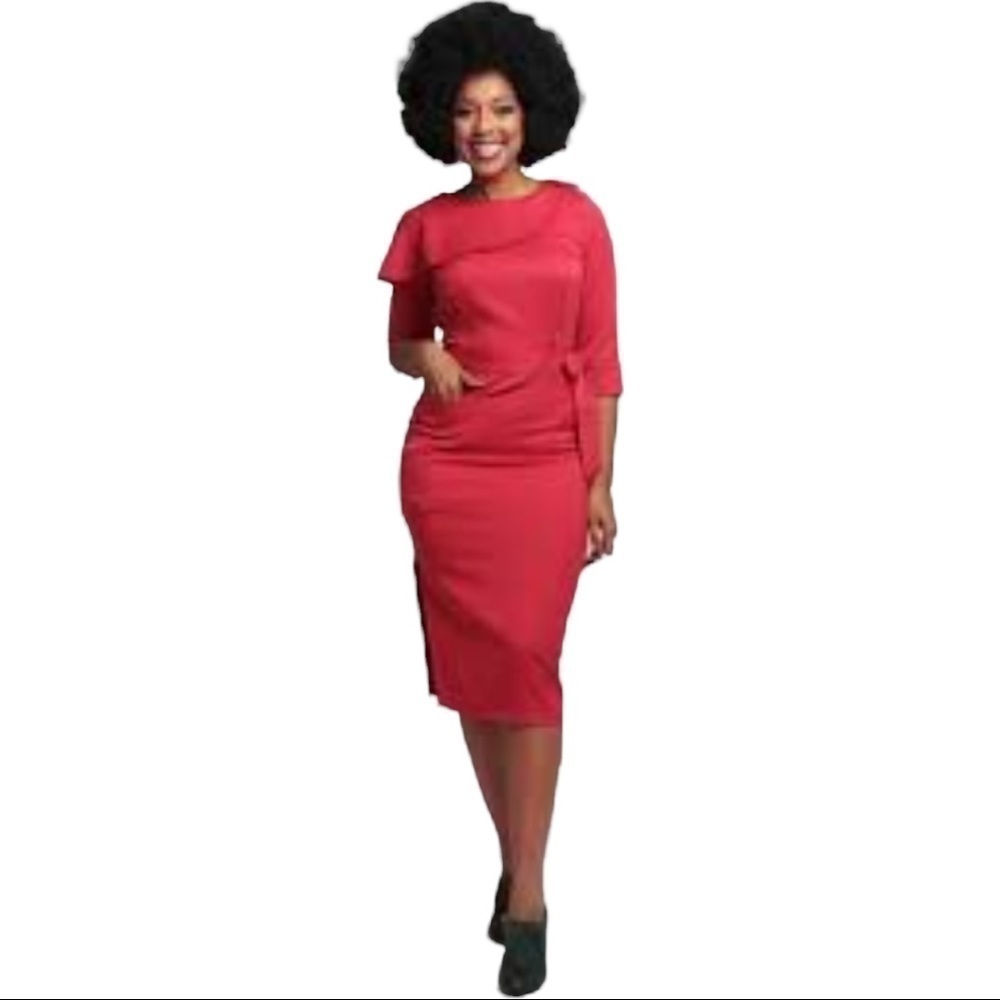 NWT Collectif Vintage Jane 40s Pencill Midi Dress - Picture 1 of 8